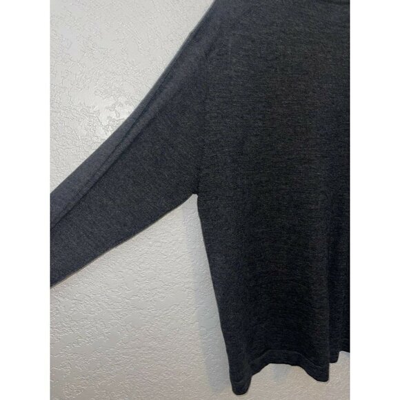 𝅺PRONTO Uomo 100% Merino Wool Long Sleeve Pullover Henley Sweater Mens Large B1 - Picture 5 of 6